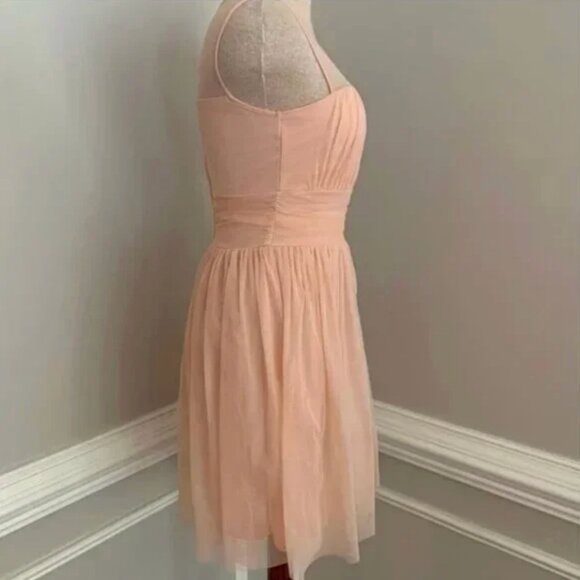 ModCloth Women's Peach Party Dress with Tulle Size Small - Picture 3 of 7